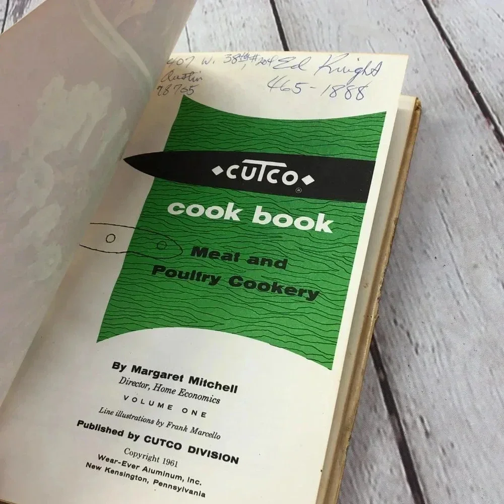 vintage 1961 CUTCO knife cookbook